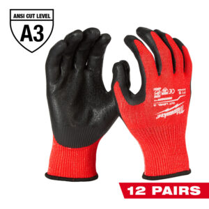 48-22-8934B GUANTES ANTICORTE NIVEL 3 BAÑADOS EN NITRILO TALLA XXL12PZAS