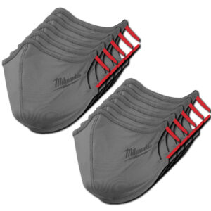48-73-4232  10 PZ MÁSCARAS FACIALES GRIS DE 2 CAPAS