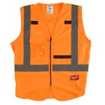 48-73-5072  CHALECO DE SEGURIDAD NARANJA ULTRA REFLEJANTE G/XG