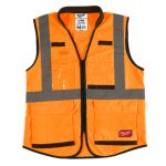 48-73-5091  CHALECO DE SEGURIDAD RESISTENTE NARANJA ULTRA REFLEJANTE  CH/M