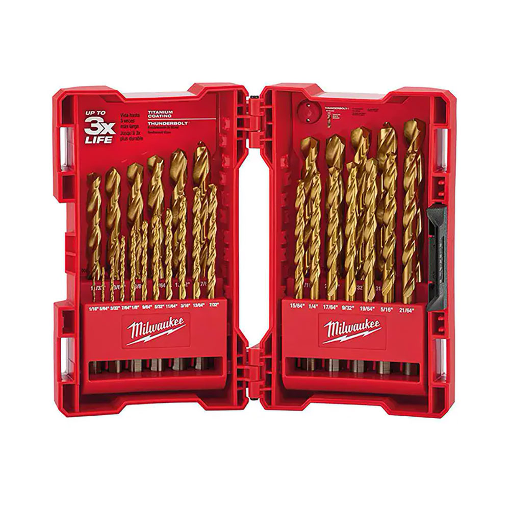 48-89-0012 Juego de brocas recubiertas de titanio THUNDERBOLT® (29 piezas)